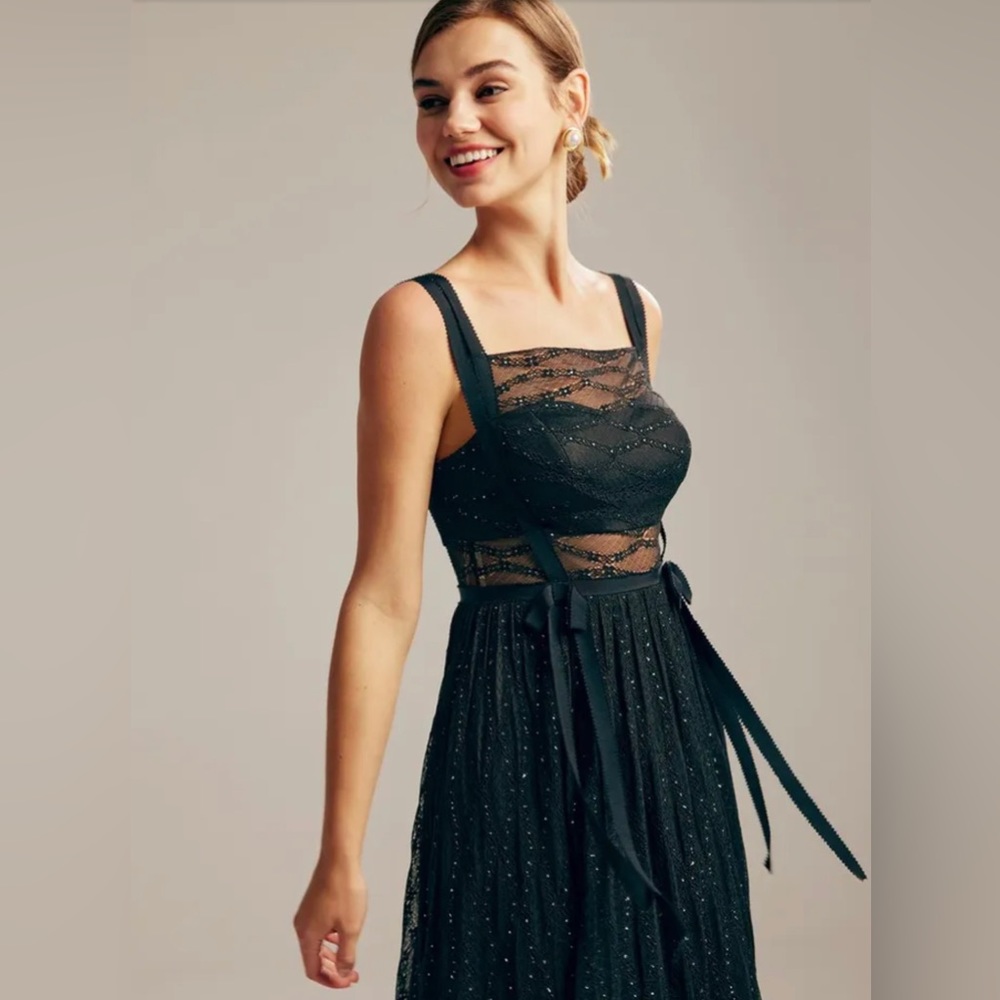 Black Lace Maxi Dress